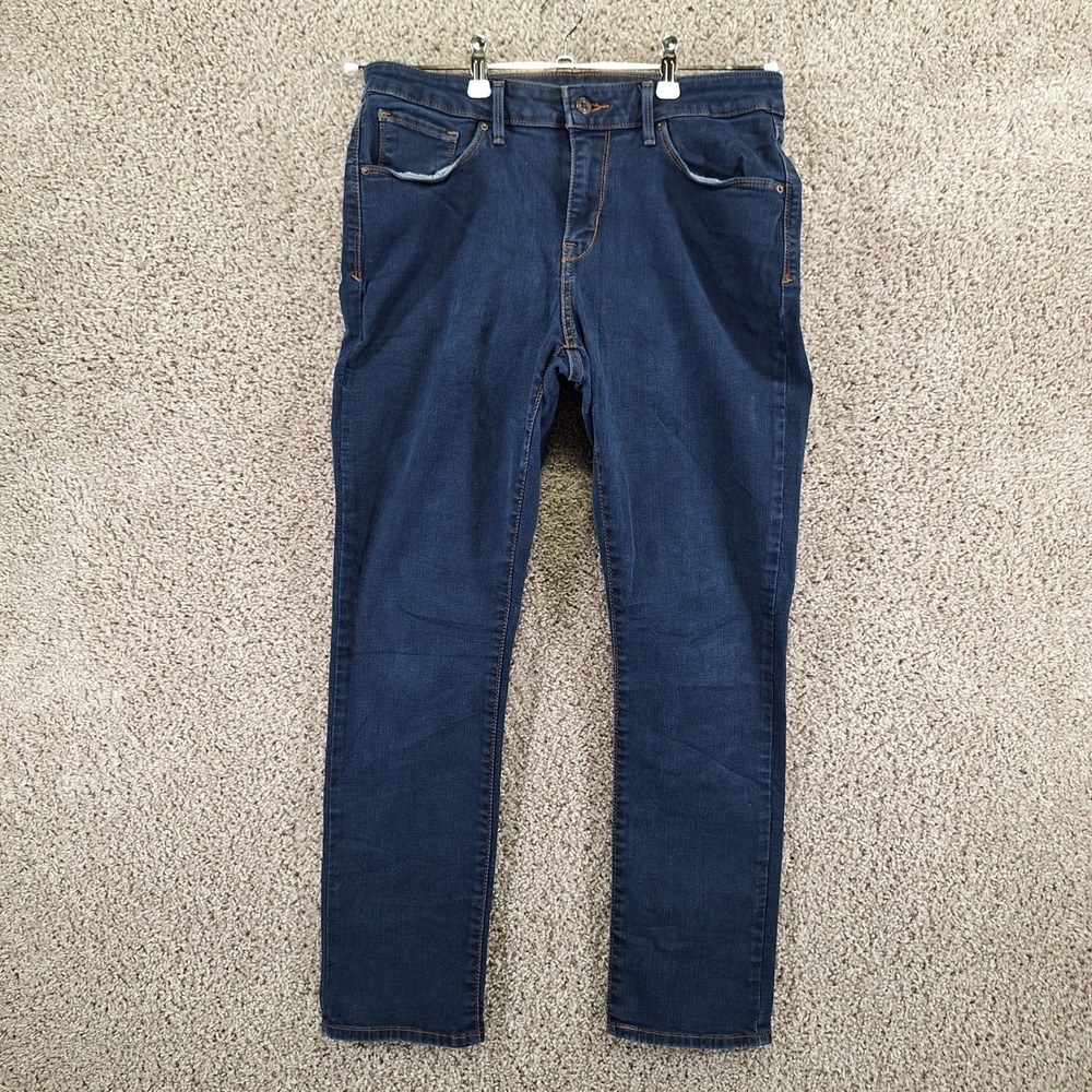 Levi Jeans Womens 31 (Fits W31xL27) Dark‎ Wash Classic Mid Rise Skinny Denim